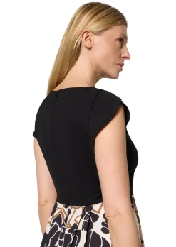 Robe composée d’un haut en jersey et d’une jupe tissée