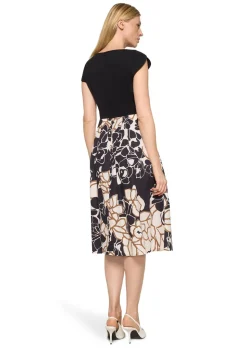 Robe composée d’un haut en jersey et d’une jupe tissée