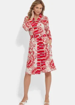 Robe de chambre avec mix de motifs aux couleurs harmonieuses