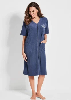 Robe de chambre en tissu éponge zippée