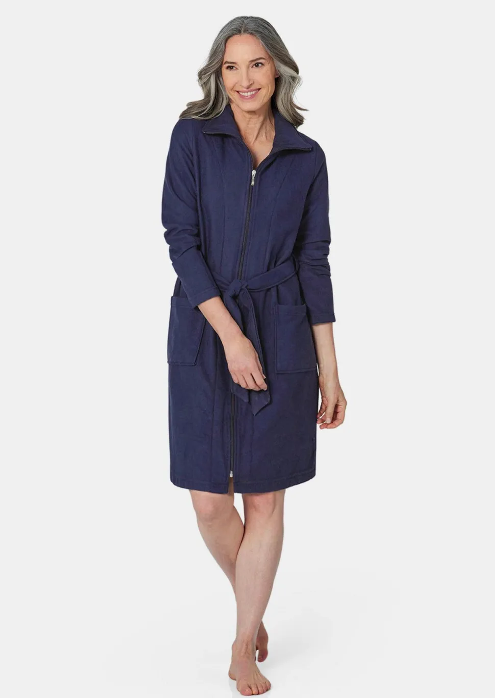 Robe de chambre en tissu éponge zippée