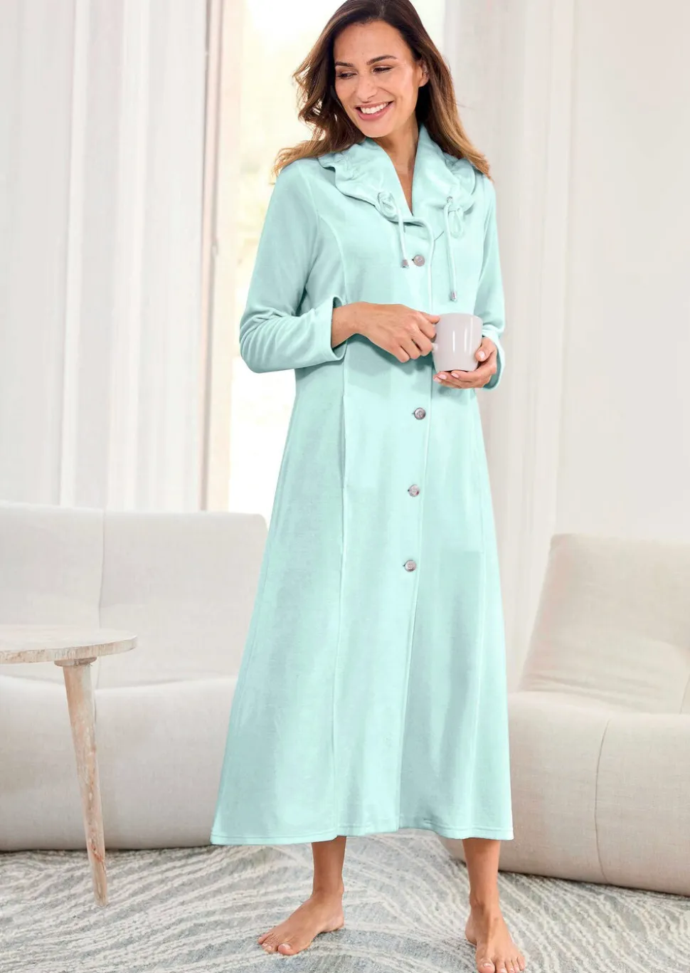 Robe de chambre en velours ras