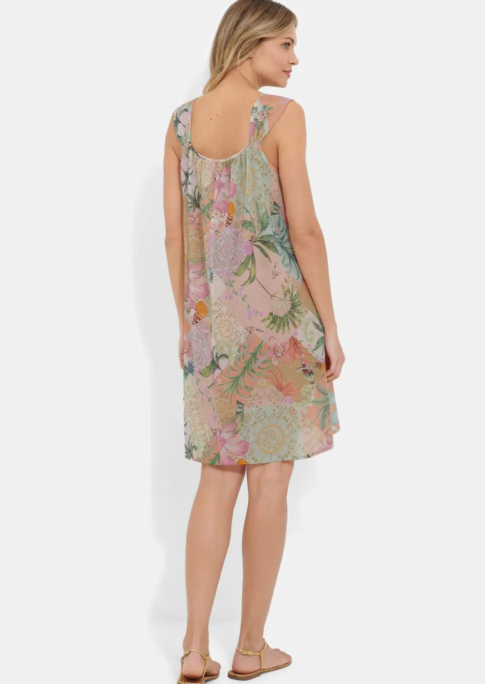 Robe de loisirs sans manches avec larges bretelles