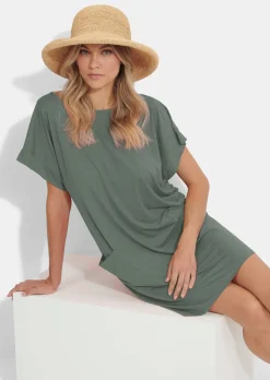 Robe de plage en matière fonctionnelle lisse