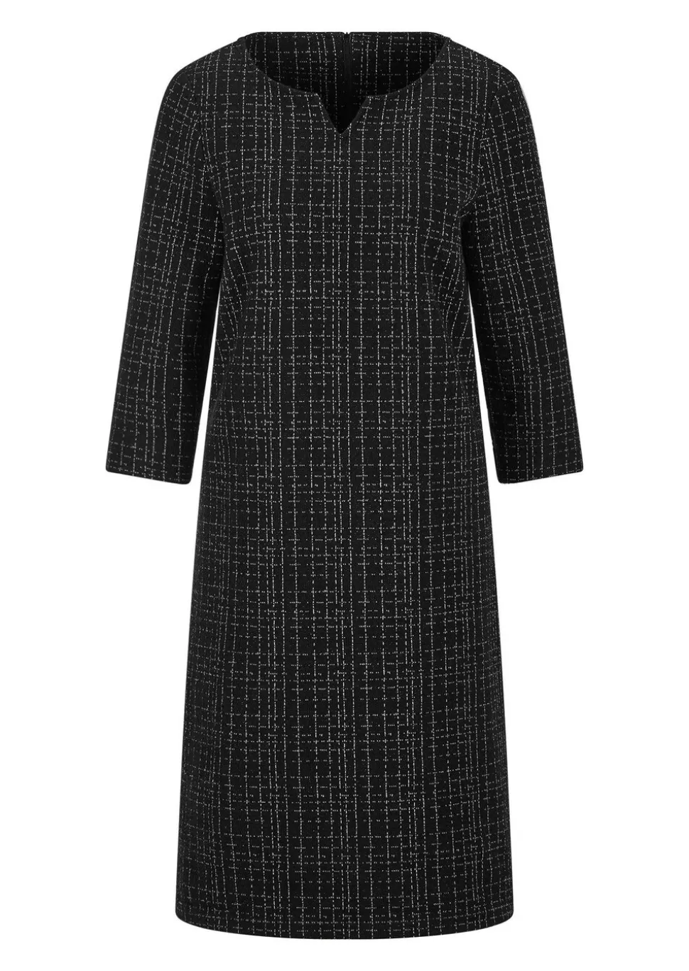 Robe en jersey aspect tweed, légèrement brillante