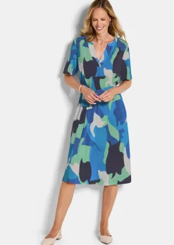 Robe en jersey avec lien à nouer et poches