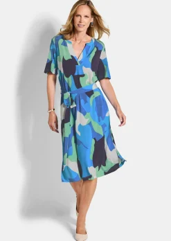 Robe en jersey avec lien à nouer et poches