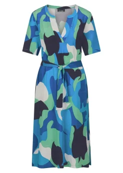 Robe en jersey avec lien à nouer et poches