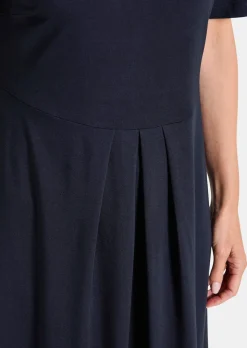 Robe en jersey à encolure en V