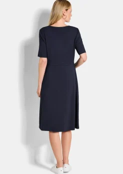 Robe en jersey à encolure en V