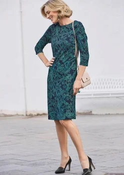 Robe en jersey extensible à imprimé moderne