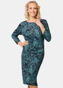 Robe en jersey extensible à imprimé moderne