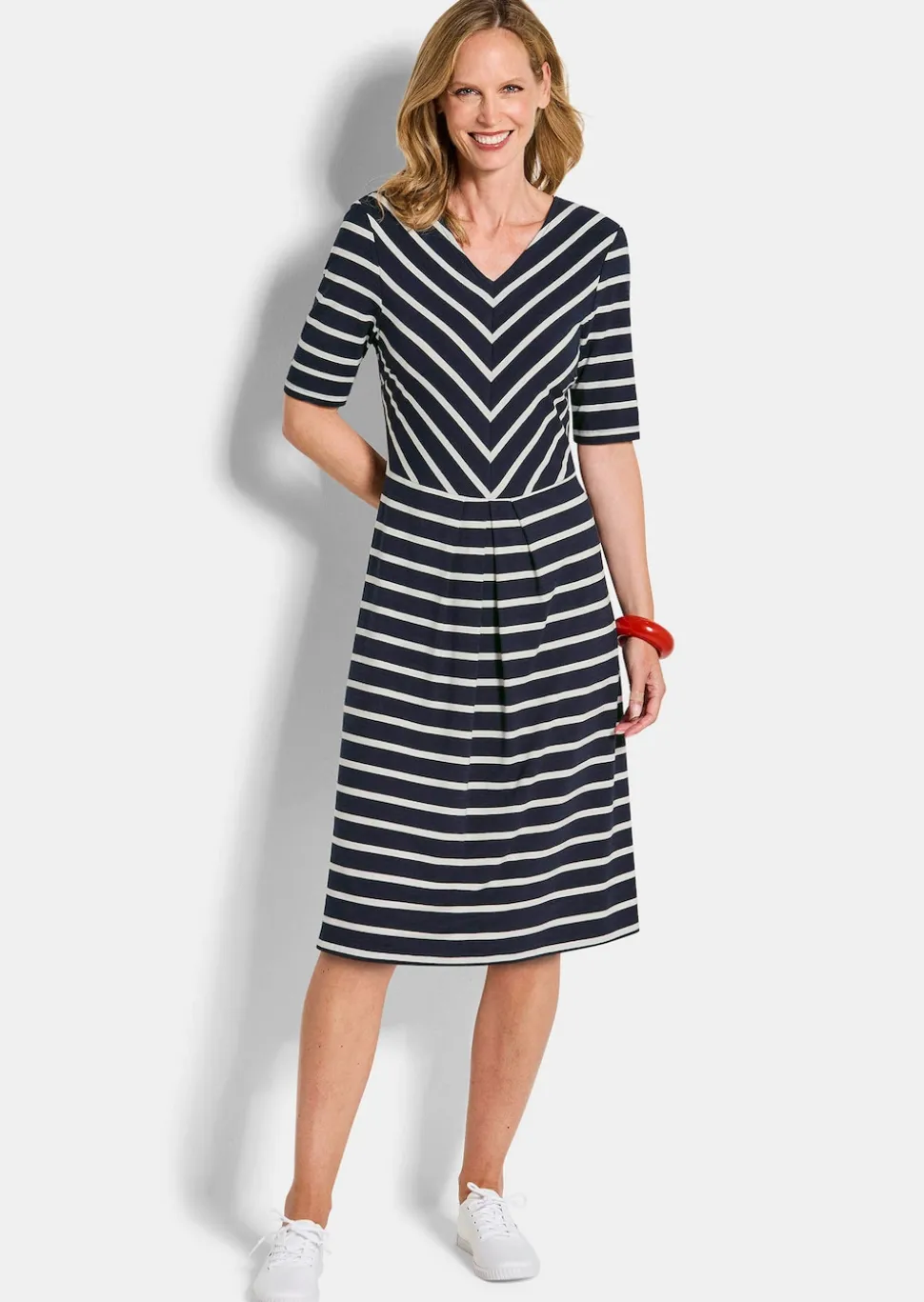 Robe en jersey, style marin
