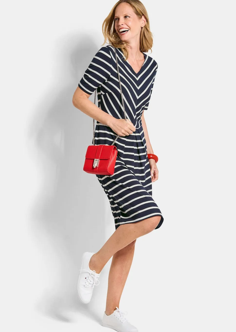 Robe en jersey, style marin