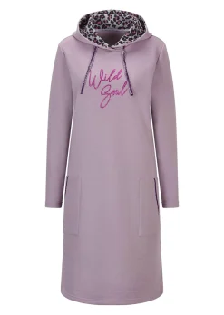 Robe en sweat avec capuche