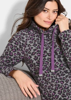 Robe en sweat avec imprimé animalier