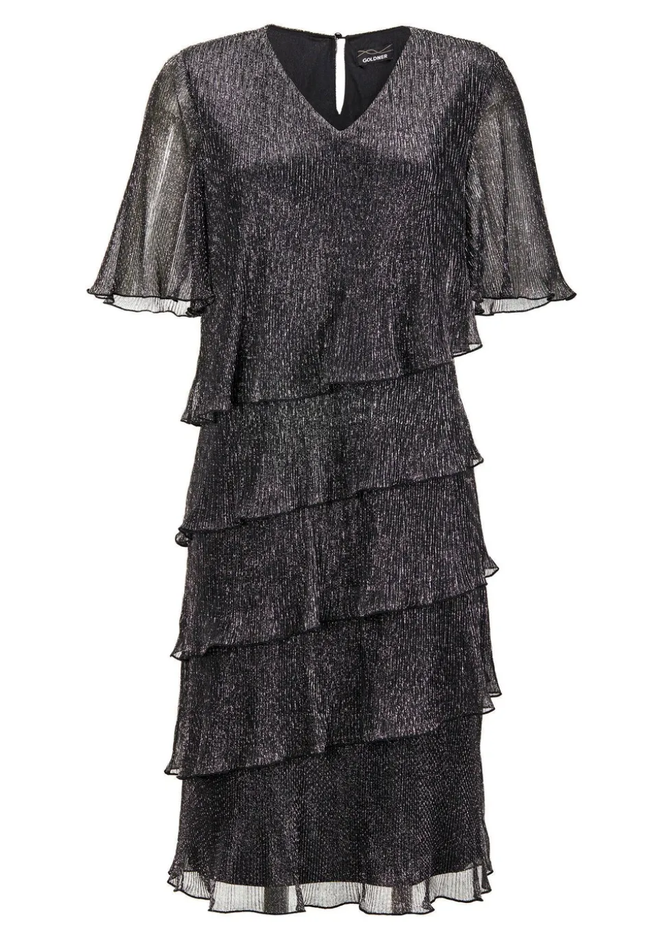 Robe en tissu plissé brillant