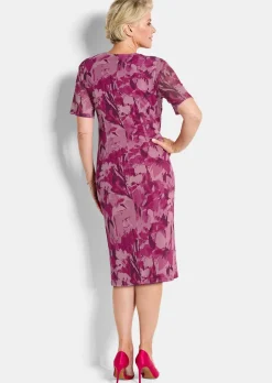 Robe en étoffe filet, style cache-cœur