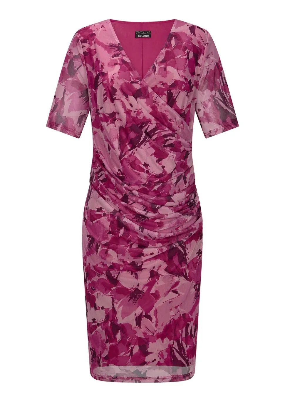 Robe en étoffe filet, style cache-cœur