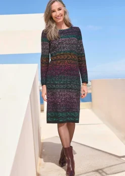 Robe en tricot avec motif jacquard