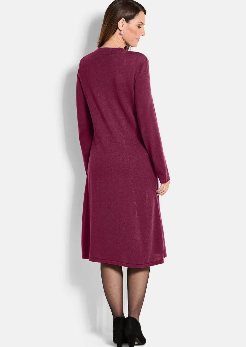 Robe en tricot à la coupe féminine en A