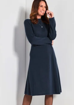 Robe en tricot à la coupe féminine en A