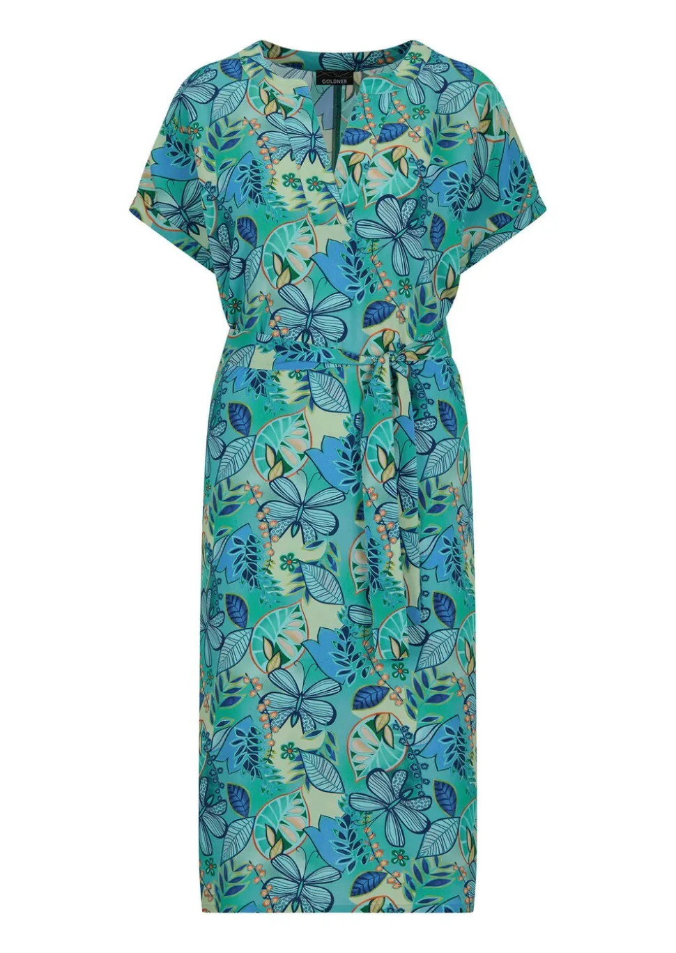 Robe en viscose avec ceinture à nouer