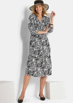 Robe en viscose avec encolure en V