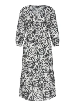 Robe en viscose avec encolure en V