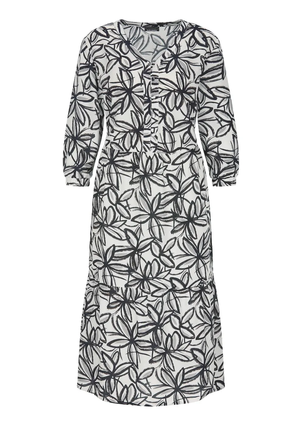 Robe en viscose avec encolure en V