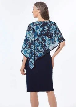 Robe habillée avec drapé en mousseline