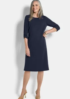 Robe élégante à manches froncées