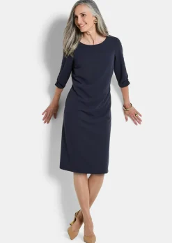 Robe élégante à manches froncées
