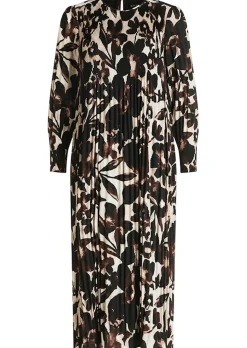 Robe plissée avec imprimé floral séduisant