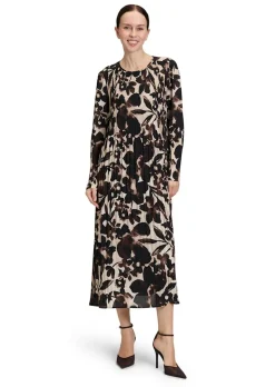 Robe plissée avec imprimé floral séduisant