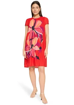 Robe plissée avec imprimé floral