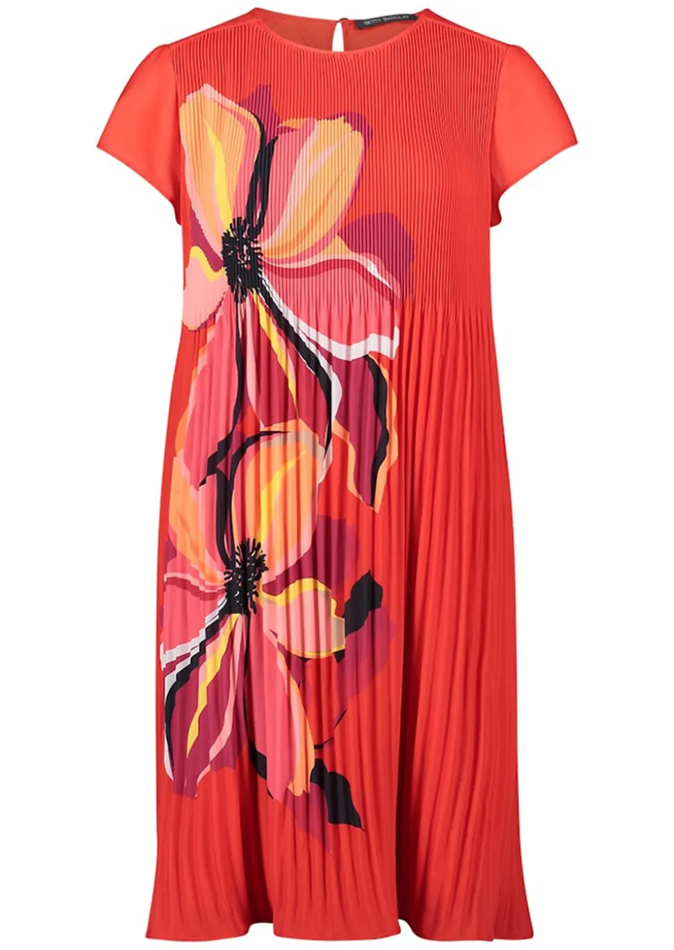 Robe plissée avec imprimé floral