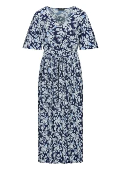 Robe plissée élégante, style cache-cœur