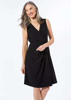 Robe portefeuille en tissu slinky