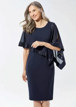 Robe raffinée avec empiècement en mousseline