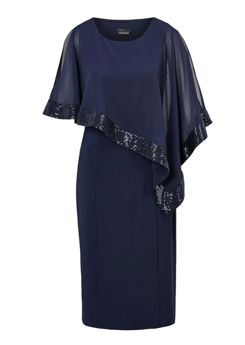 Robe raffinée avec empiècement en mousseline