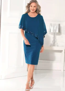 Robe raffinée avec empiècement en mousseline