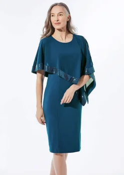 Robe raffinée avec empiècement en mousseline