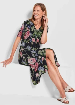 Robe romantique avec imprimé floral intégral