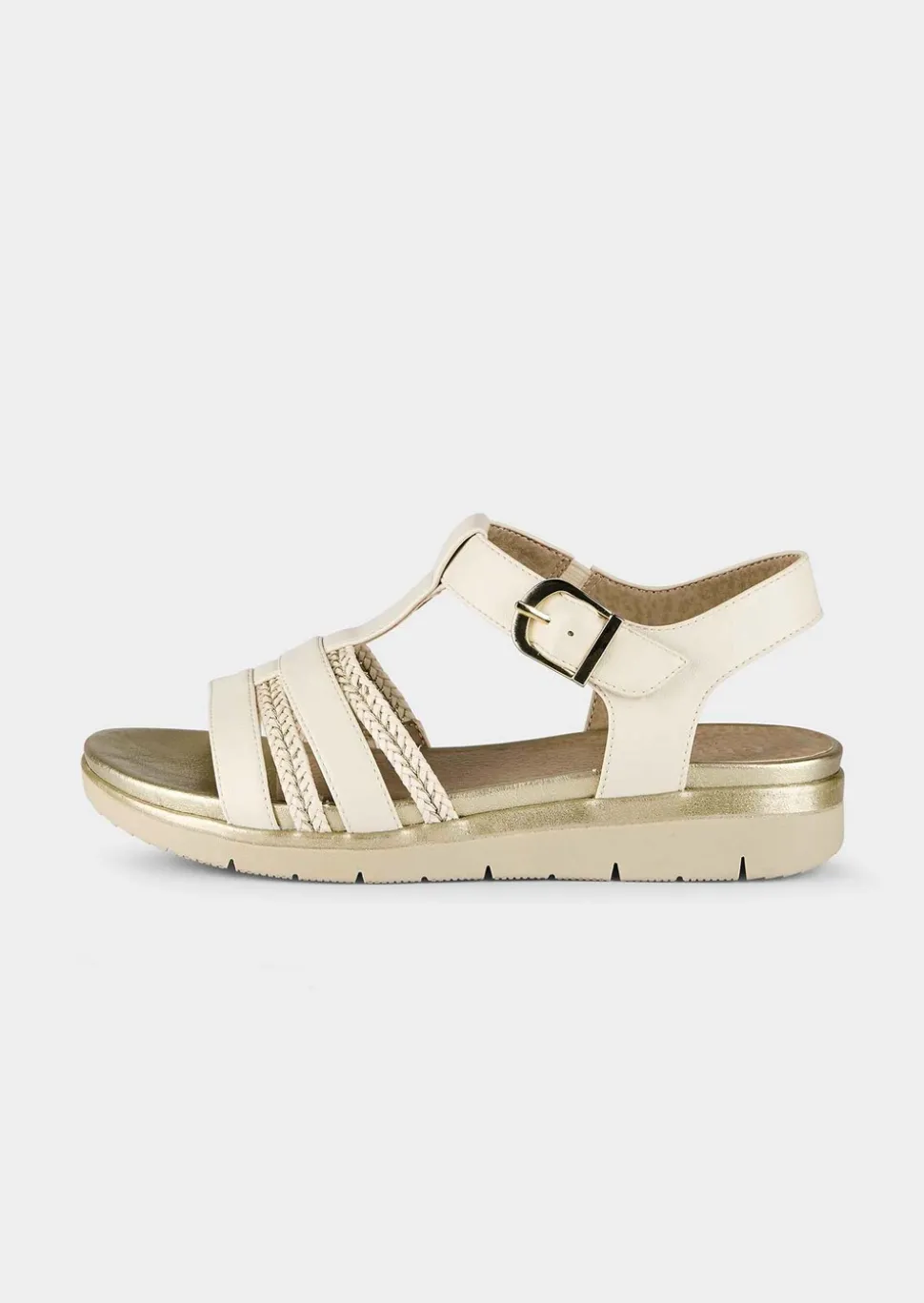 Sandales avec talon compensé