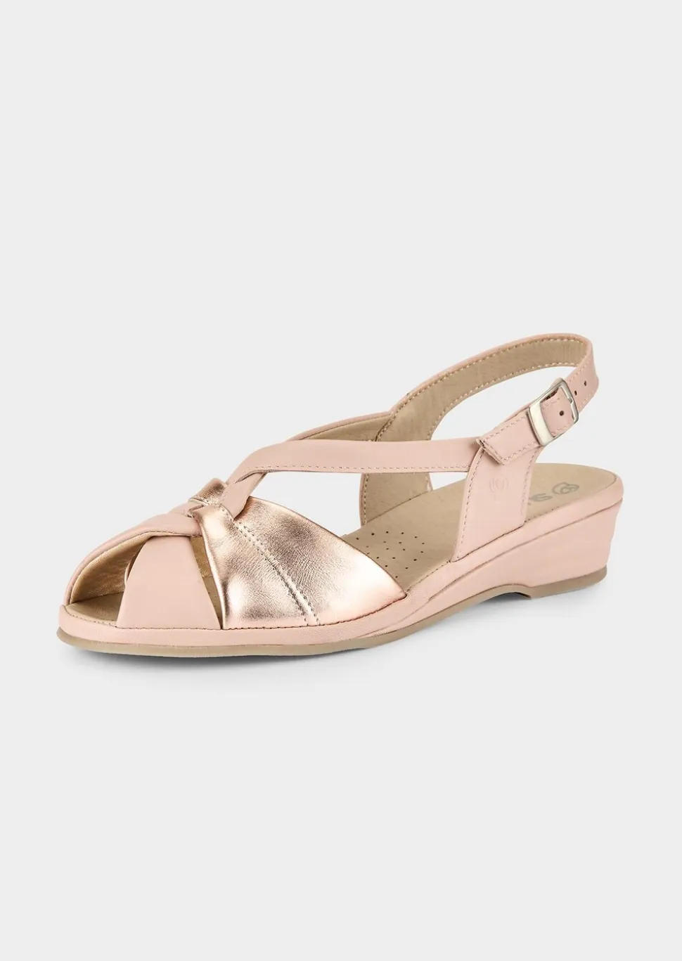 Sandales classiques en cuir doux, avec détails brillants