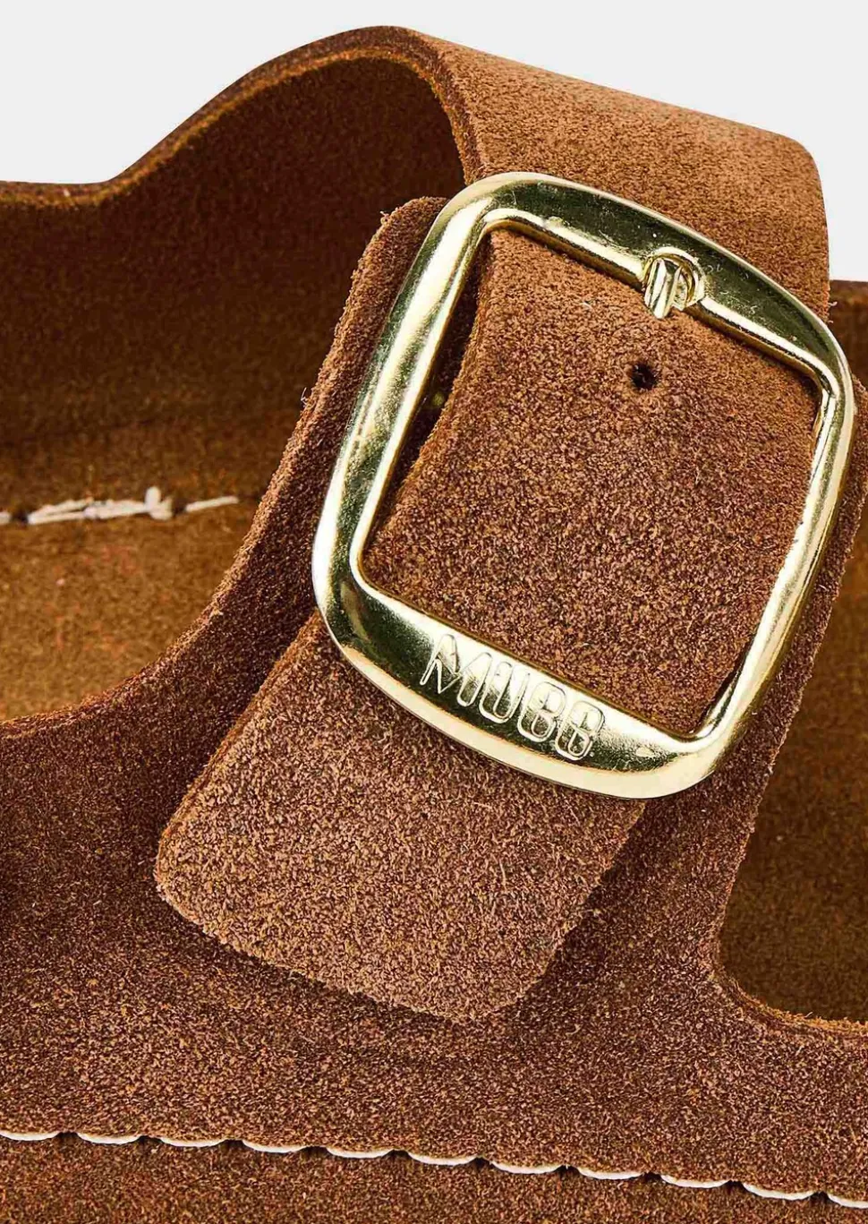 Sandales en cuir avec boucles, coloris or