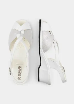 Sandales en cuir avec bride à l’arrière