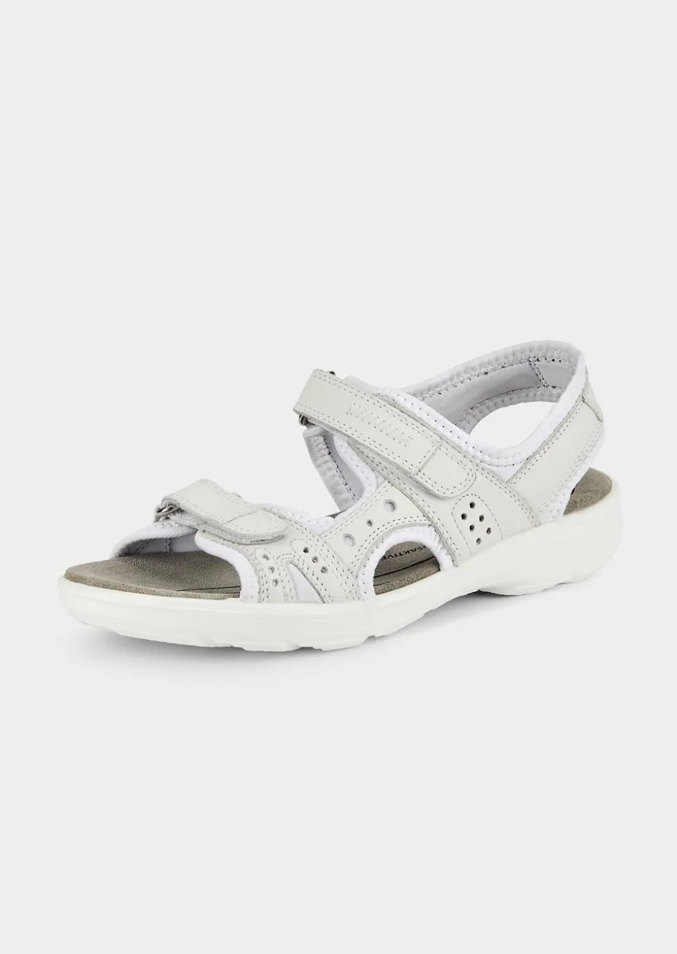 Sandales en cuir avec fermeture scratchée