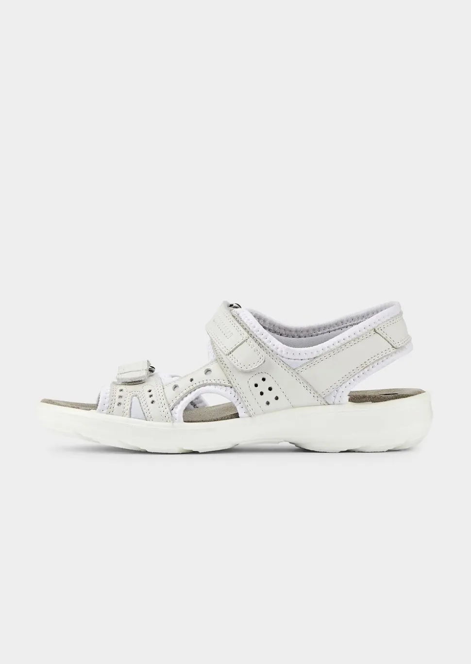 Sandales en cuir avec fermeture scratchée